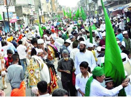  The procession for the birthday of Prophet Mohammad in Sangli, Eid-e-Milad | सांगली, मिरजेत पैगंबर जयंतीनिमित्त मिरवणूक : ईद-ए-मिलाद उत्साहात