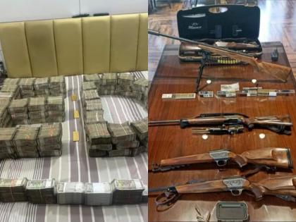 ed raids haryana former mla dilbag singh and his aides rs 5 crore and 300 cartridges recovered | 'धनकुबेर' माजी आमदार दिलबाग सिंह यांच्या घरावर ED चा छापा; 5 कोटी रोख, 300 काडतुसे जप्त