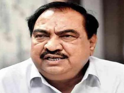 Eknath Khadse: 'Sick' Eknath Khadse came at ED's office; Said, 'political smell' | Eknath Khadse: 'कुछ तो होने वाला है'! मेसेज जळगावात फिरतायत; एकनाथ खडसेंचा आरोप