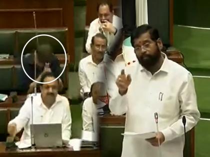 Eknath Shinde slams Sharad Pawar led NCP leaders Jayant Patil Ajit Pawar Jitendra Awhad in comedy way | Eknath Shinde Speech: "आता ती जागा तुम्ही घेता का?"; एकनाथ शिंदेंची तुफान फटकेबाजी, जितेंद्र आव्हाडांनी जोडले हात