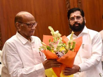 Sharad Pawar met Chief Minister eknath Shinde What exactly was discussed between the two leaders at the Sahyadri guest house | शरद पवारांनी घेतली CM शिंदेंची भेट; सह्याद्री अतिथीगृहावर दोन्ही नेत्यांमध्ये नेमकी काय चर्चा झाली?