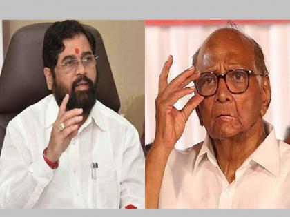 Chief Minister Eknath Shinde met Sharad Pawar in hospital; Said - 'His health is in good condition' | मुख्यमंत्री एकनाथ शिंदेंनी घेतली शरद पवारांची भेट; म्हणाले- 'त्यांची तब्येत उत्तम...'