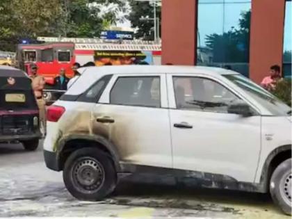 Maharashtra Assembly Election independent candidate has attacked the election officer car in Pipnri Chinchwad | चिंचवडमध्ये अपक्ष उमेदवाराने निवडणूक अधिकाऱ्याची गाडी पेटवली; पोलिसांनी घेतले ताब्यात