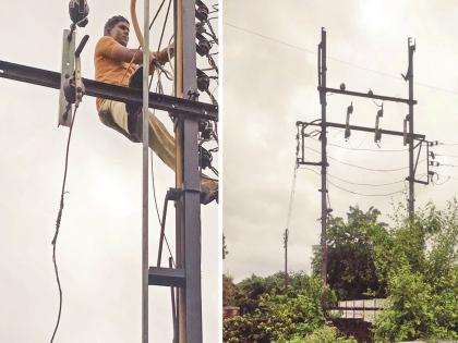 Live wires fell on the road; Due to the vigilance of the citizens, a major disaster was averted | वीज प्रवाहित तार तुटून पडली रस्त्यावर; नागरिकांच्या दक्षतेने मोठा अनर्थ टळला