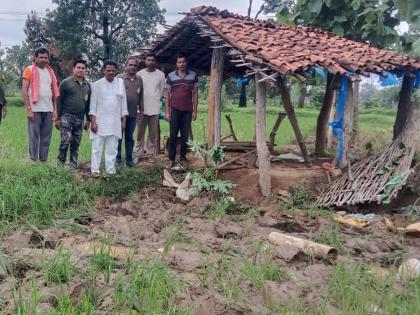 Wild elephants on the dam overnight; The paddy crop was devastated | रानटी हत्ती रात्रभर बांधावर; धान पिकांत माजविला कहर