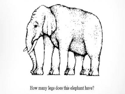 four legs and five feet impossible elephant optical illusion will leave you confused guess your answer | Optical Illusion : 'या' चित्रात हत्तीचे किती पाय दिसताहेत?; डोळे चक्रावतील पण उत्तर काही बरोबर येणार नाही