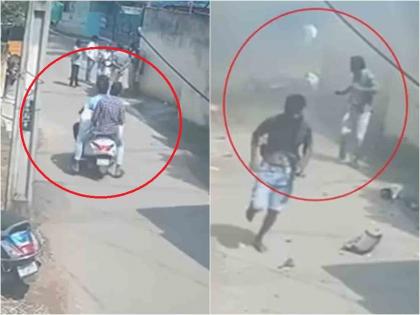 Big explosion in a bag of firecrackers in Andhra Pradesh Eluru one dead six injured | ओनियन बॉम्ब नेताना स्कूटी खड्ड्यात अडकली अन्...; भीषण स्फोटात गाडीच्या उडाल्या चिंधड्या, एकाचा मृत्यू