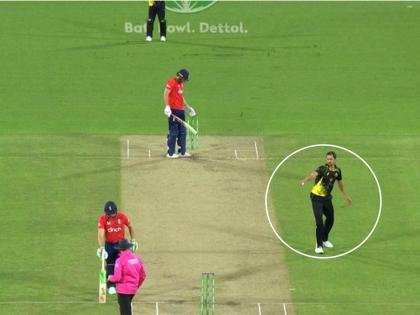 Australia vs England 3rd T20 Mitchell Starc warns Jos Buttler mankading run out see what happened | Eng vs AUS 3rd T20: पुन्हा रंगली 'मंकडिंग' रन-आऊटची चर्चा! Jos Buttler - Mitchell Starc मध्ये झाली तू तू मैं मैं, वाचा नक्की काय घडलं?