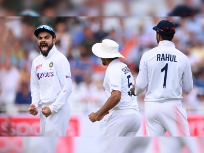 India vs England 1st Test Live: From 138-3 to 183-10, England lost the last 7 wickets for just 45 runs in the first innings with 4 wickets for Bumrah, 3 wickets for Shami and 2 wickets for Thakur | India vs England 1st Test Live : टीम इंडियाकडून १४ वर्षांनंतर इंग्लंडचं कापलं गेलं नाक; ४५ धावांत पडल्या ७ विकेट्स अन् गडगडला डाव!