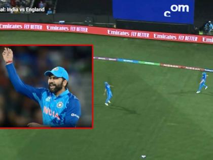 T20 World Cup, IND vs ENG SF Live : Not a happy captain Rohit Sharma! Jos Buttler brings out his scoop, sliding to the off-side, lofting up and over to backward square, and chaos in the field | T20 World Cup, IND vs ENG SF Live : रोहित शर्माचा पारा चढला, मोहम्मद शमीने घातलेला गोंधळ पाहून हार्दिकही चिडला 