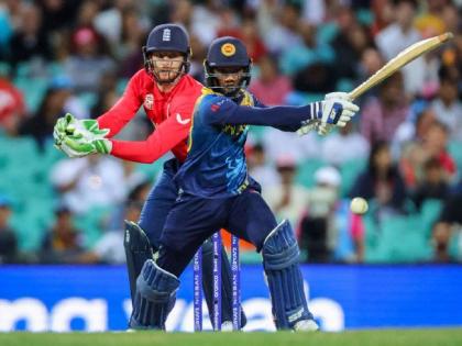 T20 World Cup, ENG vs SL : Pathum Nissanka scored 67 runs in 45 balls with 2 fours and 5 sixes; England need 142 runs to beat Sri Lanka and reach Semi final  | T20 World Cup, ENG vs SL : Pathum Nissanka टेंशन फ्री खेळला, पण इंग्लंडचा 'तणाव' वाढवला! Semiच्या मार्गात अडथळा आणला 