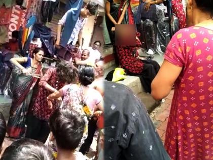 Man's wife cut girl's hair on suspicion of illicit relationship in Surat | Shocking! पतीच्या अनैतिक संबंधाच्या संशयावरून पत्नीने सर्वांसमोर कापले तरूणीचे केस, हसत राहिले लोक...