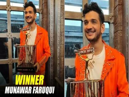 Lock Upp winner: Munawar Faruqui bags the trophy, wins a cash prize of Rs 20 lakh | Lock Upp Winner : मुनव्वर फारूकी ठरला ‘लॉक अप’ चा पहिला विजेता, बक्षिसात मिळाल्या ‘या’ गोष्टी