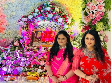 may devendra fadanvis work of national service and public service be successful amrita fadnavis Prayer to ganpati bappa | देवेंद्रजींनी हाती घेतलेल्या देशसेवा, जनसेवेच्या कार्याला यश मिळो; अमृता फडणवीसांची बाप्पाकडे प्रार्थना