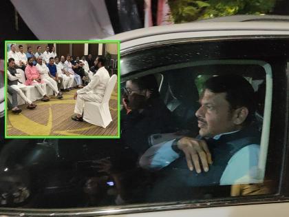 A meeting of MLAs was going on at Shinde's residence in Thane, Fadnavis suddenly came... | शिंदेंच्या ठाण्यातील निवासस्थानी आमदारांची बैठक सुरु होती, फडणवीस अचानक कसे आले... 