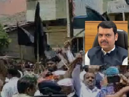 Deputy Chief Minister Devendra Fadnavis was shown black flags in Belgaum | देवेंद्र फडणवीसांना बेळगावात दाखविण्यात आले काळे झेंडे, महाराष्ट्र एकीकरण समितीची जोरदार घोषणाबाजी 