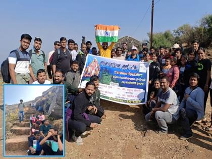 The blind brothers complite the trekking of Kille Rajgad in just three hours; which Was the first capital of Swarajya | अंध बांधवांची कमाल, केवळ तीन तासांत सर केला 'किल्ले राजगड'; होती स्वराज्याची पहिली राजधानी