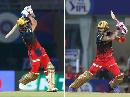 IPL 2022 RCB vs PBKS Live Score card Updates : Half-century for captain Faf du Plessis on his RCB debut, RCB in their opening game of IPL 2022 - 205/2 | Faf du Plessis, Virat Kohli, IPL 2022 RCB vs PBKS Live : १० चेंडूंत ५४ धावा! फॅफ ड्यू प्लेसिस बरसला; विराट कोहलीसोबत पंजाबची धुलाई, मोडला ११ वर्षांपूर्वीचा विक्रम