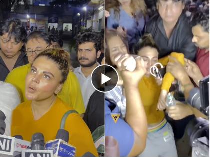 rakhi sawant faints in front of camera after husband adil got arrested | Rakhi Sawant : राखी सावंतची ओव्हरएक्टिंग ! कॅमेऱ्यासमोर पडली बेशुद्ध, पतीच्या अटकेनंतर राखीचा ड्रामा