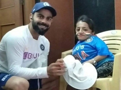 virat Kohli visits his special fan after his first win | पहिल्या विजयानंतर कोहलीने घेतली आपल्या स्पेशल फॅनची भेट