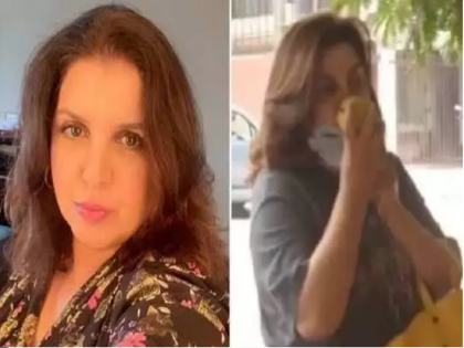 Farah Khan's funny twist, asks who captured her Viral Mango Smelling Video | 'तो आंब्यांचा व्हिडीओ कोणी शूट केला रे, फराह खानने फोटोग्राफर्सची घेतली शाळा