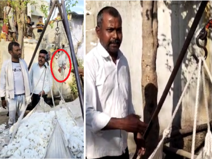 scam in cotton measure; Farmers made a polekhol of the trader who was scam in cotton purchase | कापसाच्या मापात पाप; दिवसाढवळ्या लुटणाऱ्या व्यापाऱ्याची शेतकऱ्यांनी केली पोलखोल