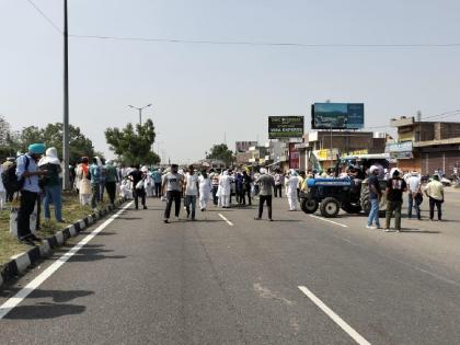 Farmers Protest: Farmers' agitation for MSP in Haryana's Kurukshetra; Delhi highway blocked, police deployed | हरियाणाच्या कुरुक्षेत्रमध्ये MSP साठी शेतकऱ्यांचे आंदोलन; दिल्ली हायवे रोखला, पोलीस तैनात...