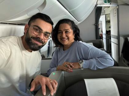 Actress Radhika Sarathkumar Enjoyed Flight With Virat Kohli Shares Pics And Her Experience | विराटसोबत पकडली फ्लाइट; सेल्फी मिळाल्यावर अभिनेत्रीचा आनंद गगनात मावेना!