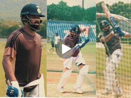 ind vs nz rohit sharma viral video of net practice hilarious comment watch | नेटमध्ये एन्ट्री मारताच सिक्सरची डिमांड; गप्प बसेल तो रोहित कसला! हिटमॅनची कमेंट चर्चेत