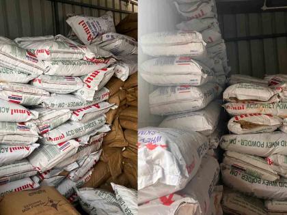 Big action! 600 sacks of powder used for making adulterated milk seized | मोठी कारवाई! भेसळयुक्त दुध निर्मितीसाठी वापरण्यात येणाऱ्या पावडरच्या ६०० गोण्या जप्त