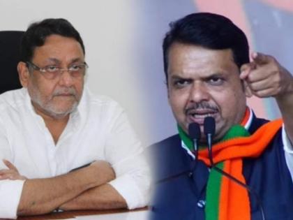 BJP Leader Devendra Fadnavis detonates bomb after Diwali; Minister Nawab Malik also challenged that he would detonate a hydrogen bomb | दिवाळीनंतर देवेंद्र फडणवीस यांनी फोडला बॉम्ब; नवाब मलिकांनीही हायड्रोजन बॉम्ब फोडणार असल्याचे दिले आव्हान