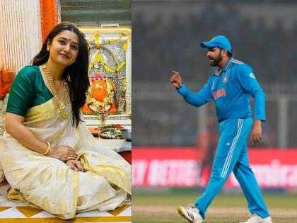 marathi actress Prajakta Mali took blessings from lord ganesha prays to win the world cup Ind vs Aus | 'आजची मॅच जिंकू दे रे...' World Cup फायनलपूर्वी प्राजक्ता माळीने गणरायाला घातलं साकडं