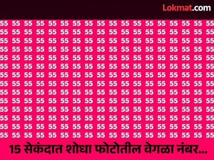 Optical Illusion : Can you find 56 number along with 55 in this photo in 15 second | चॅलेंज! 15 सेकंदात शोधून दाखवा फोटोतील वेगळा नंबर, ठराल जीनिअस!