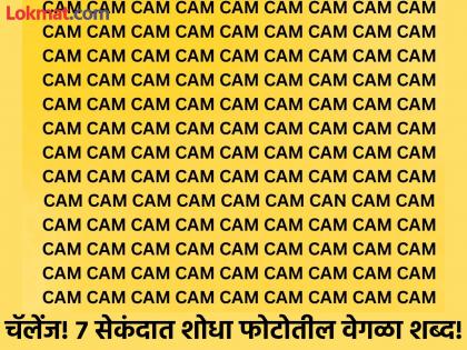 Optical illusion : Find word CAN hidden in CAM in 7 second | चॅलेंज! ७ सेकंदात शोधून दाखवा फोटोतील वेगळा शब्द, ठराल जीनिअस!