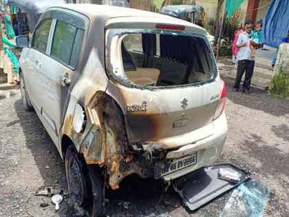 'Aai Tuja Deul' fame Sachin Thakur's car was burnt by unknown persons for the second time | 'आई तुझं देऊळ' फेम सचिन ठाकूर यांची कार अज्ञातांनी दुसऱ्यांदा जाळली