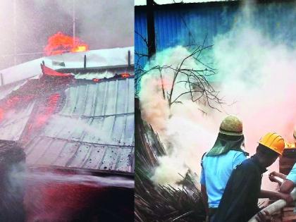 Two saw machines set on fire in Nagpur | नागपुरात दोन आरा मशीनला आग; लाखोंचे साहित्य जळून खाक