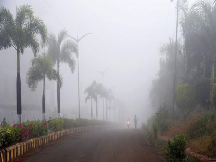 Cold snap: City lost again in the morning in fog; Visibility is minimal | थंडीचा कडाका कमी : पहाटे शहर पुन्हा हरविले धुक्यात; दृश्यमानता अत्यल्प