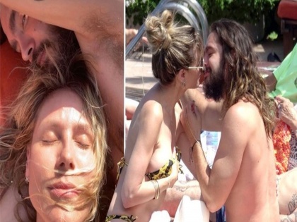 Corona Virus Pandemic: See How America Supermodel Heidi klum kissing husband video Viral-SRJ | Corona Virus Pandemic:एकीकडे कोरोनाची दहशत तरीही या प्रसिद्ध मॉडेलला सुचतोय रोमान्स, अशा प्रकारे कपलने केले एकमेकांना KISS
