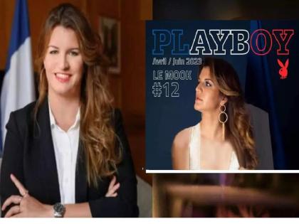 french minister marlene schiappa appeared on the cover page of playboy magazine created an uproar | PLAYBOY मासिकावर महिला मंत्र्याचा फोटो; प्रचंड खळबळीनंतर म्हणाल्या... 