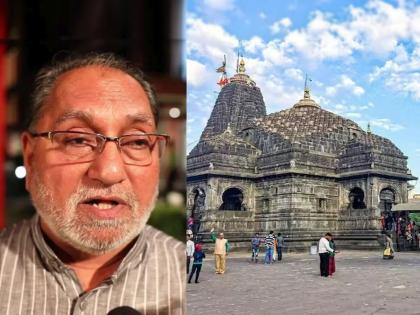 Trimbakeshwar Hussain Dalwai took darshan from the steps and said this conspiracy to break social harmony! | हुसेन दलवाई यांनी पायरीवरूनच घेतले दर्शन, म्हणाले - ...हे सामाजिक सलोखा तोडण्याचे षड्यंत्र! 