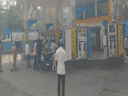 Clash at petrol pump in Mira Bhayander Police deployment | मीरा भाईंदरमध्ये पेट्रोल पंपावर ठणठणाट; पोलिसांचा बंदोबस्त 