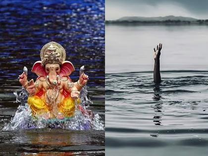 Shocking: Two friends drowned in the river in Nashik while immersing Ganaraya.  | हृदयद्रावक : गणरायाचे विसर्जन करताना नाशिकमध्ये दोघे मित्र नदीत बुडाले