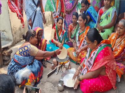 Sangli NCP Chool Petwa agitation against gas price hike, BJP government's protest | 'गॅस दरवाढ' विरोधात सांगलीत राष्ट्रवादीचे 'चूल पेटवा' आंदोलन, भाजप सरकारचा केला निषेध