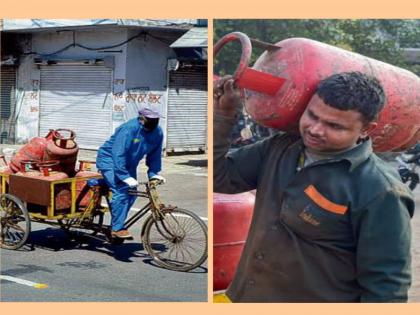 Gas Cylinder Delivery Boy has to pay extra money Stop robbing customers | गॅस सिलिंडर "डिलिव्हरी बाॅय" ला द्यावे लागतायेत अतिरिक्त पैसे; ग्राहकांची लूट थांबेना...