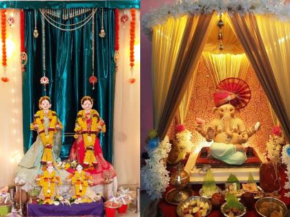 Gauri Puja 2023: Why is a curtain placed between Gauri and Ganesha while feeding Gauri? Find out why! | Gauri Puja 2023: गौराईला जेवू घालताना गौरी आणि गणपतीच्या मध्ये पडदा का धरतात? जाणून घ्या कारण!