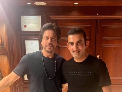 Gautam Gambhir met Shah Rukh Khan: Cricketer says, He’s not just the king of Bollywood but the king of hearts. Every time we meet I go back with endless love and respect . So much to learn from u | तू फक्त बॉलिवूडचाच नाही तर हृदयाचा राजा! गौतम गंभीरने घेतली शाहरुख खानची भेट; म्हणतो... 