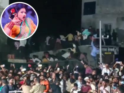 gautami patil dance show people fell down with the roof vide viral chatrapati sambhaji nagar | Video : ‘असं सोडून जायाचं नाय…’ आणि छतासह लोक खाली कोसळली, गौतमी पाटील पुन्हा चर्चेत