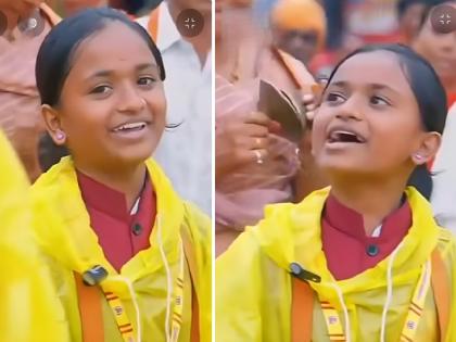 'Don't cry baby...I'm giving you a butter ball'; Jalna girl's slur goes viral | 'रडू नको बाळा...तुला देते सोन्याचा गोळा'; वारीत गायलेली जालन्याच्या चिमुरडीची गवळण व्हायरल 'Don't cry baby...I'm giving you a butter ball'; Jalna girl's slur goes viral | 'रडू नको बाळा...तुला देते सोन्याचा गोळा'; वारीत गायलेली जालन्याच्या चिमुरडीची गवळण व्हायरल