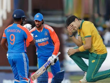 Mumbai Indians star bowler Gerald Coetzee inappropriate comment on umpire during ind vs sa 4th t20i south africa bowler fined handed demerit points showing dissent by icc | IND vs SA 4th T20: भारताचा राग अंपायरवर काढायला गेला, ICC चांगलाच दणका दिला!