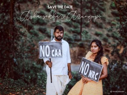 प्री-वेडिंग फोटोशुटमधून केला CAA-NRC चा विरोध, पाहिले का त्यांचे वायरल फोटो